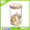 Heat-resistant insulation bamboo lid glass storage jar